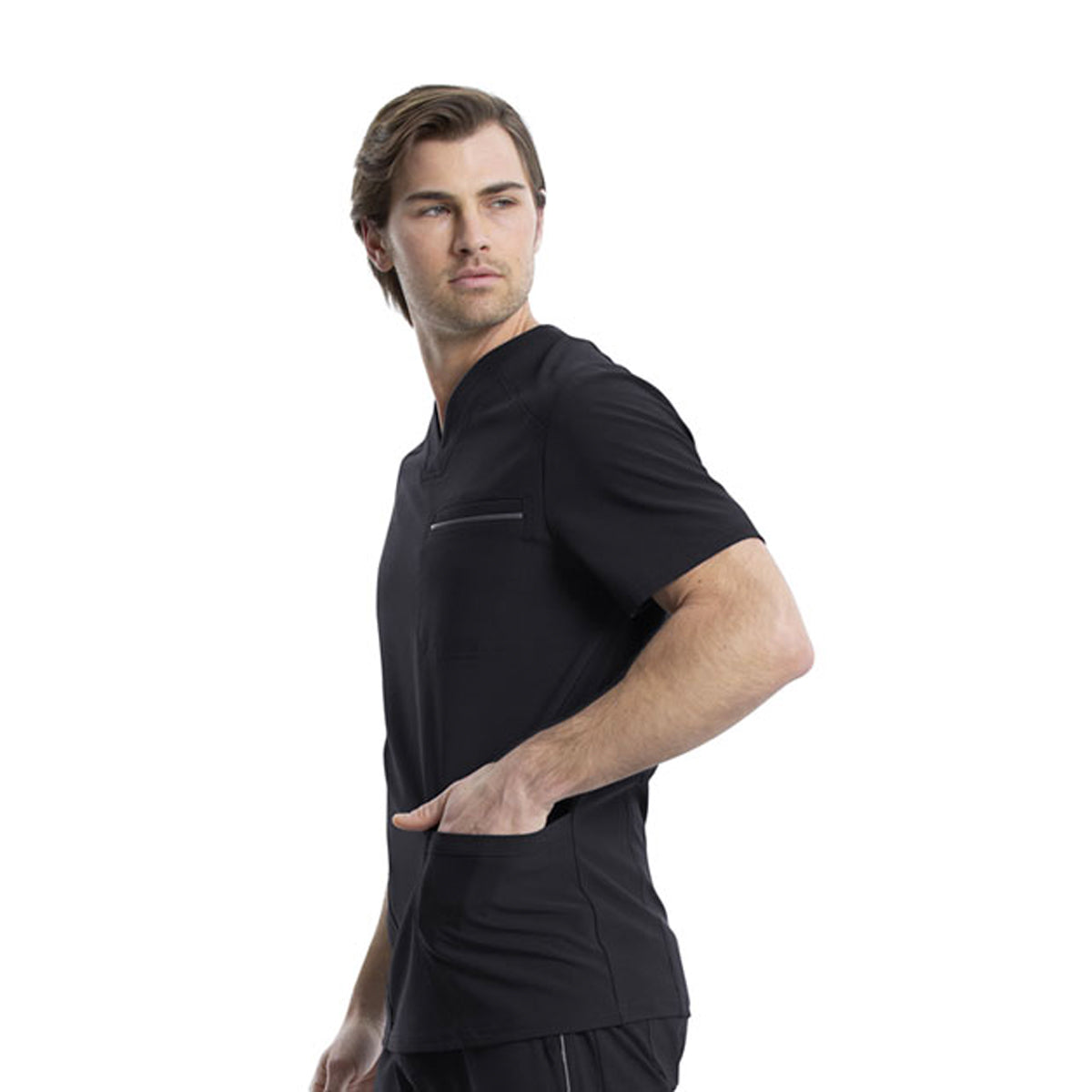 شيروكي - قميص رجالي سادة برقبة على شكل حرف V (CK661)