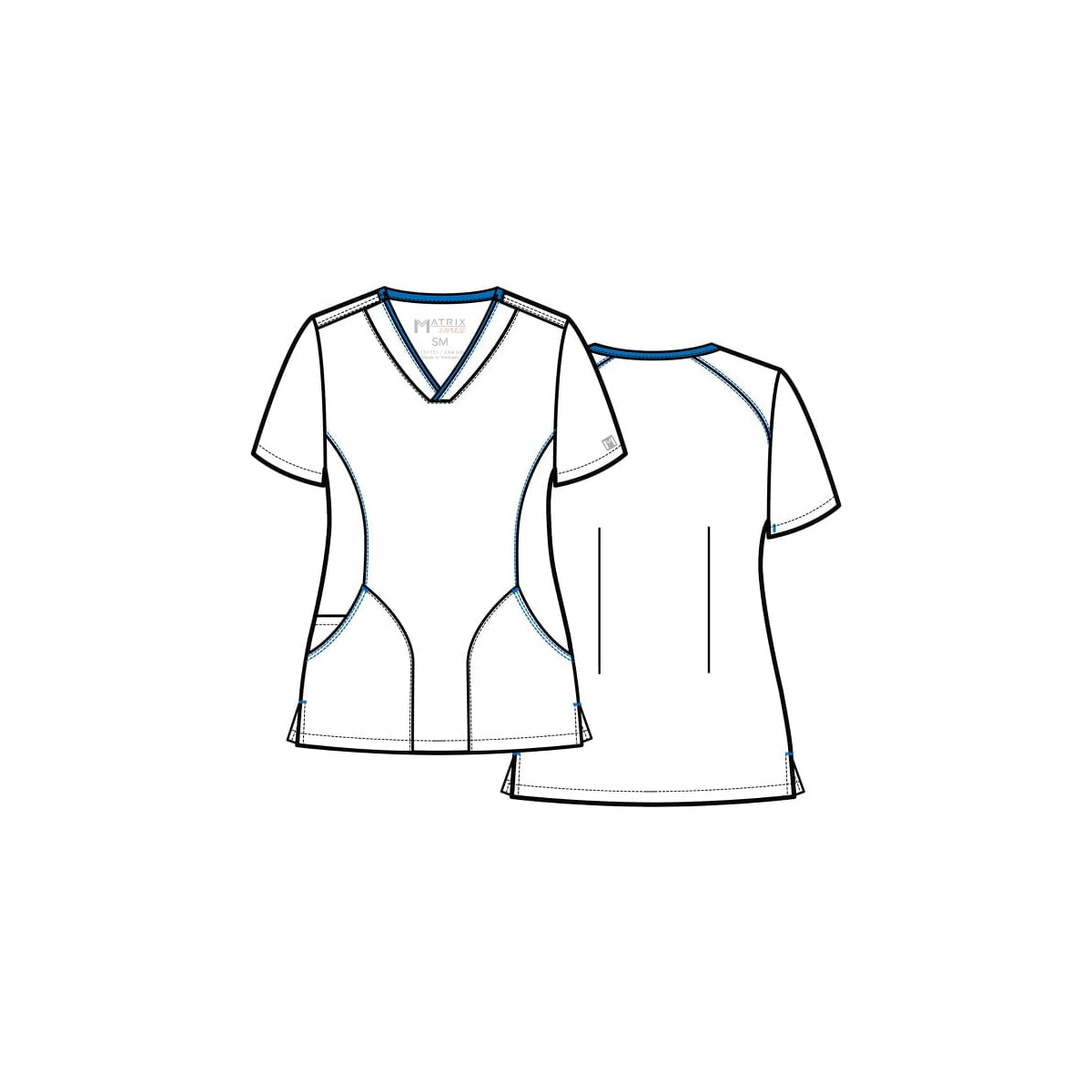 Maevn - Matrix Impulse Women's 3-Pocket STRETCH V-Neck Scrub Top (4510) - Uniscrubs