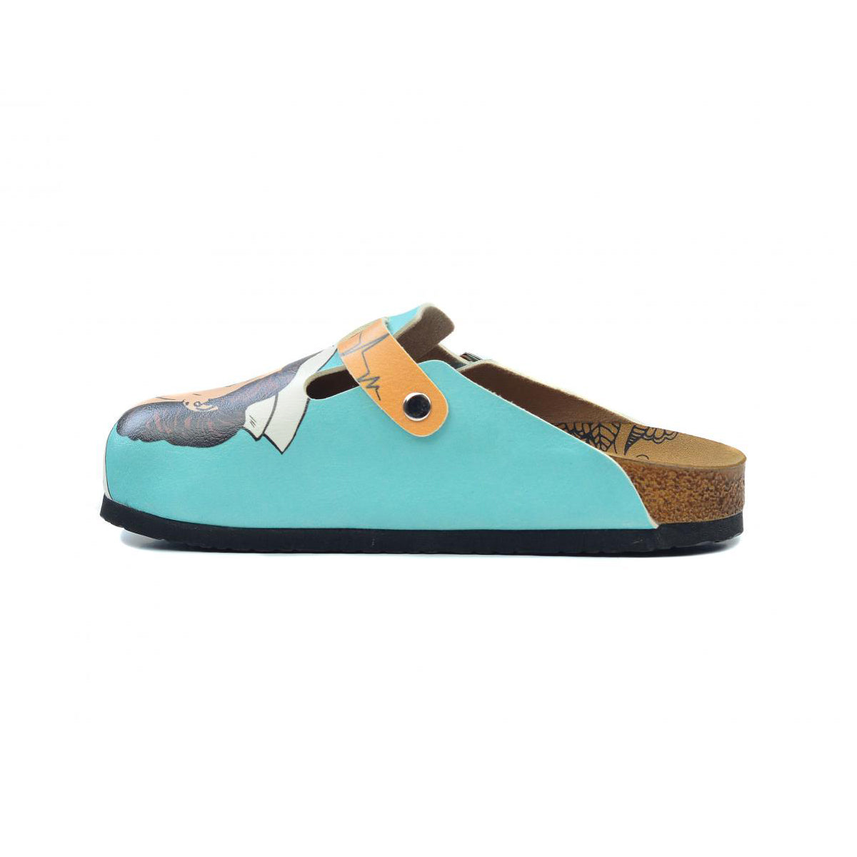 Calceo - Blue & White Nurse Clogs (WCAL3442) - Uniscrubs