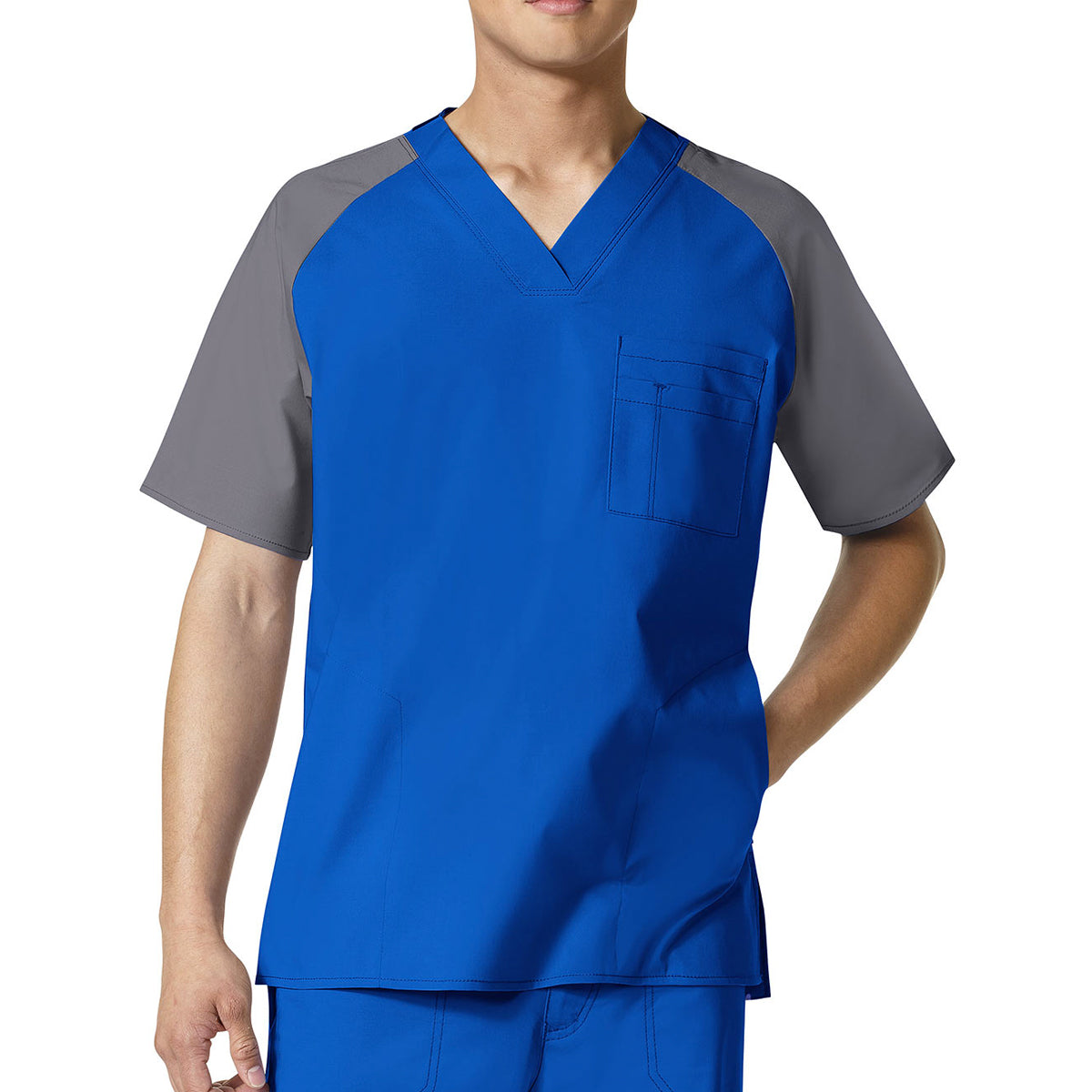 Wonderwink - WonderFLEX Men's Color Block Scrub Top (6818) - Uniscrubs