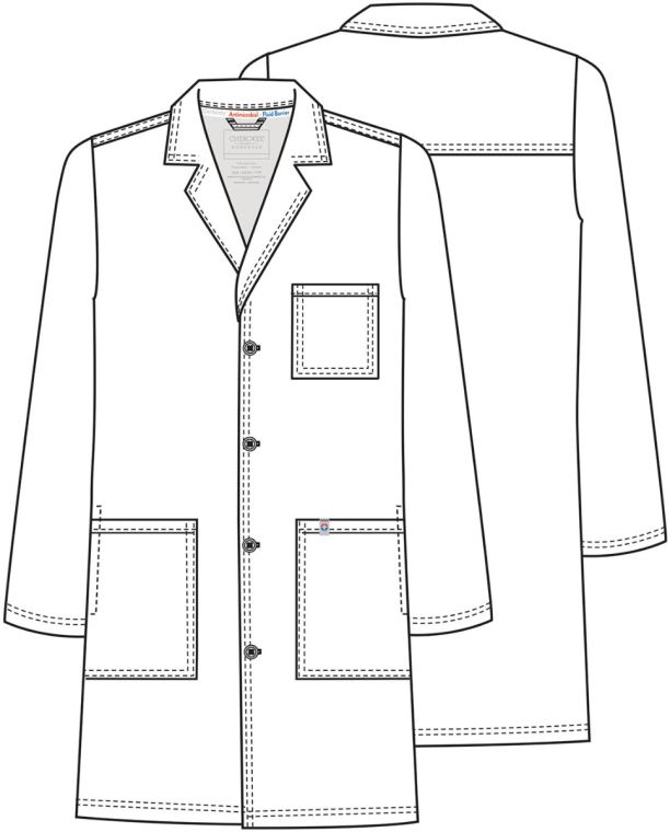 Cherokee - Revolution Tech Men's 4-Pocket STRETCH Button Front Lab Coat (WW410AB) - Uniscrubs