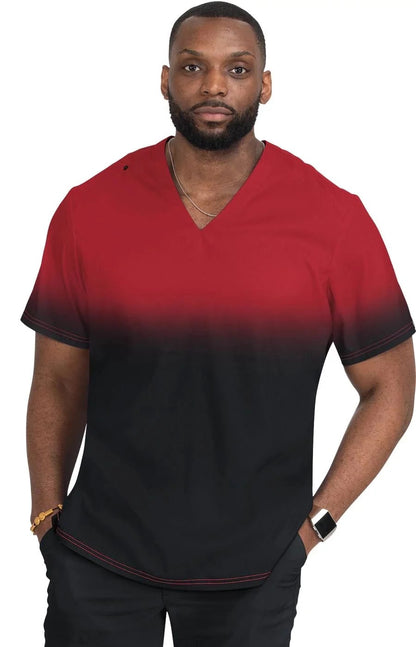 Koi - Lite Soul Men's 2-Pocket Ombre Print Scrub Top (670PR) - Uniscrubs