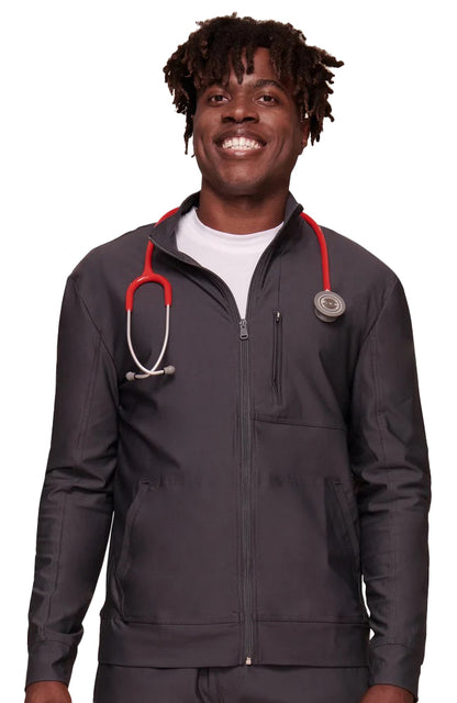 Cherokee - Men's Zip Front Solid Scrub Jacket (CK399) - Uniscrubs