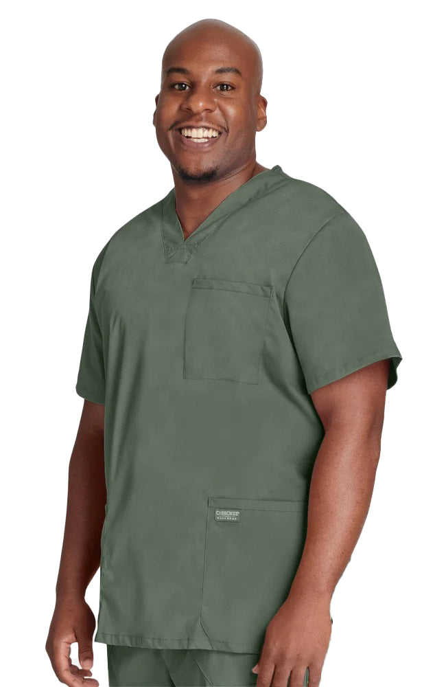 Cherokee - Men's V-Neck Utility Solid Scrub Top (WW695)