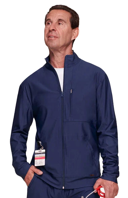 Cherokee - Men's Zip Front Solid Scrub Jacket (CK399) - Uniscrubs