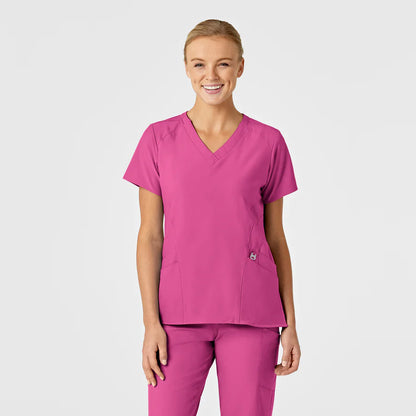 Wonderwink - W123 Women's Stylized V-Neck Scrub Top (6155) - Uniscrubs