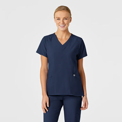 Wonderwink - W123 Women's Stylized V-Neck Scrub Top (6155) - Uniscrubs