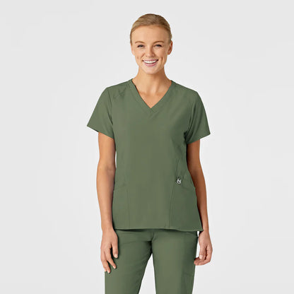 Wonderwink - W123 Women's Stylized V-Neck Scrub Top (6155) - Uniscrubs
