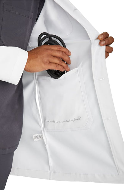 Men's healthcare lab coat available at UniScrubs Qatar