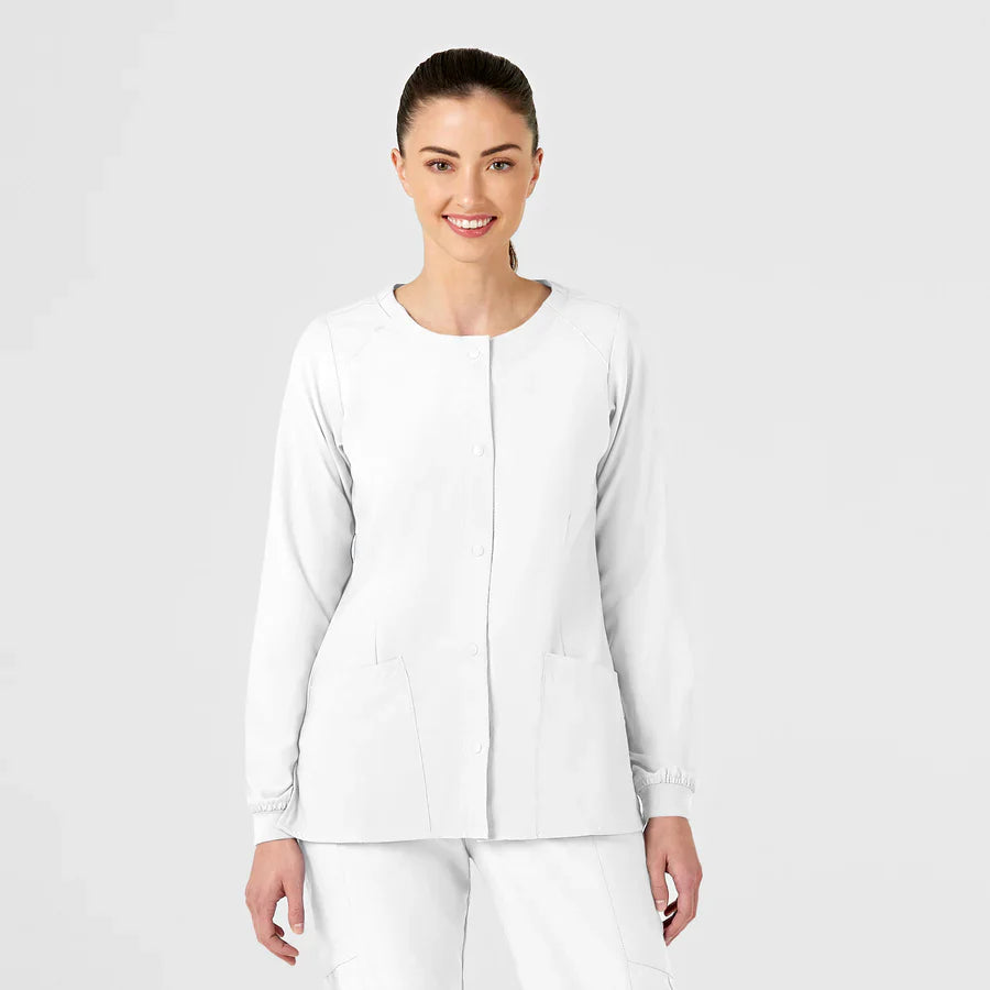 Wonderwink - W123 Women's Crew Neck Warm Up Scrub Jacket (8155)