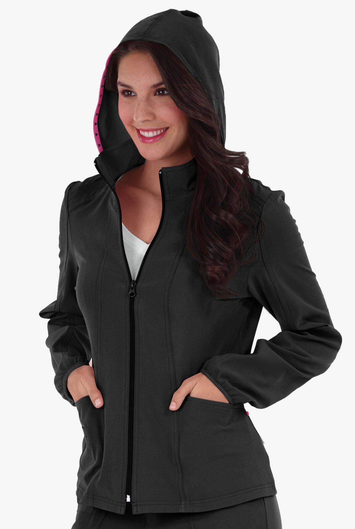 Heartsoul - Break On Through Women's 3-Pocket STRETCH Zip Front Warm-Up Scrub Jacket (20310)