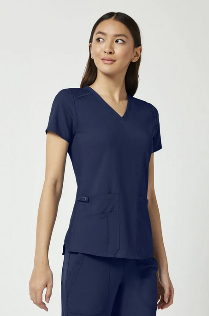 Med Couture - Touch V-neck Shirttail Top (MC7459)