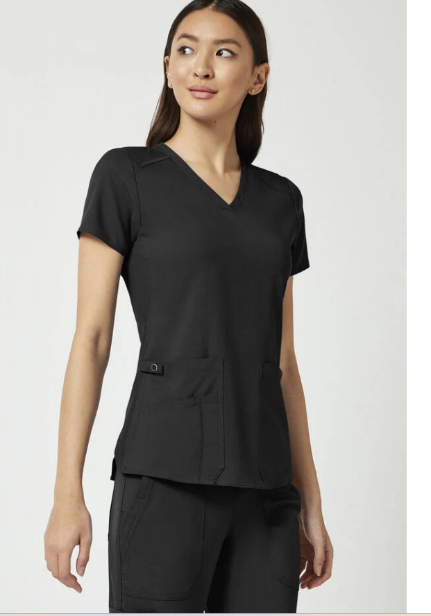 Med Couture - Touch V-neck Shirttail Top (MC7459)