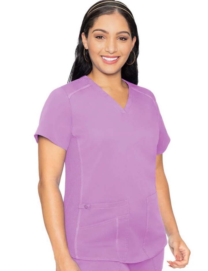 Med Couture - Touch V-neck Shirttail Top (MC7459)