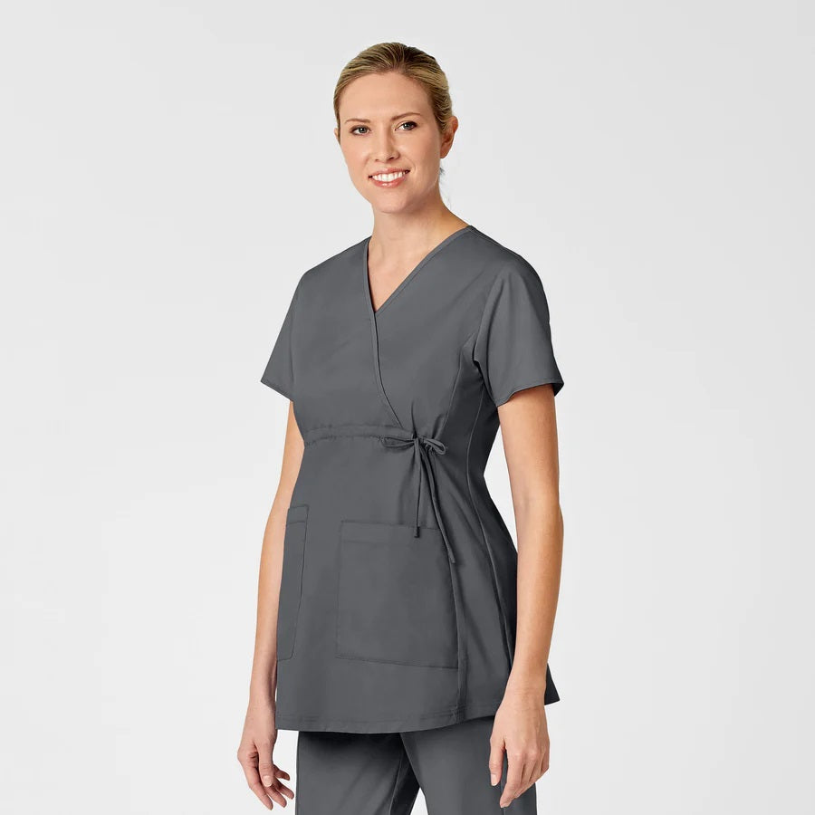 Wonderwink - Maternity Mock Wrap Scrub Top (145)