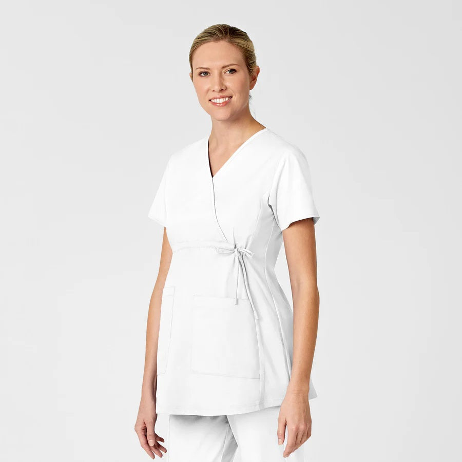 Wonderwink - Maternity Mock Wrap Scrub Top (145)