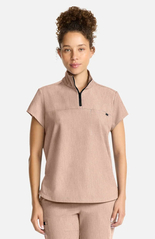 Women's Bella Quarter Zip Scrub Top - (HH752)