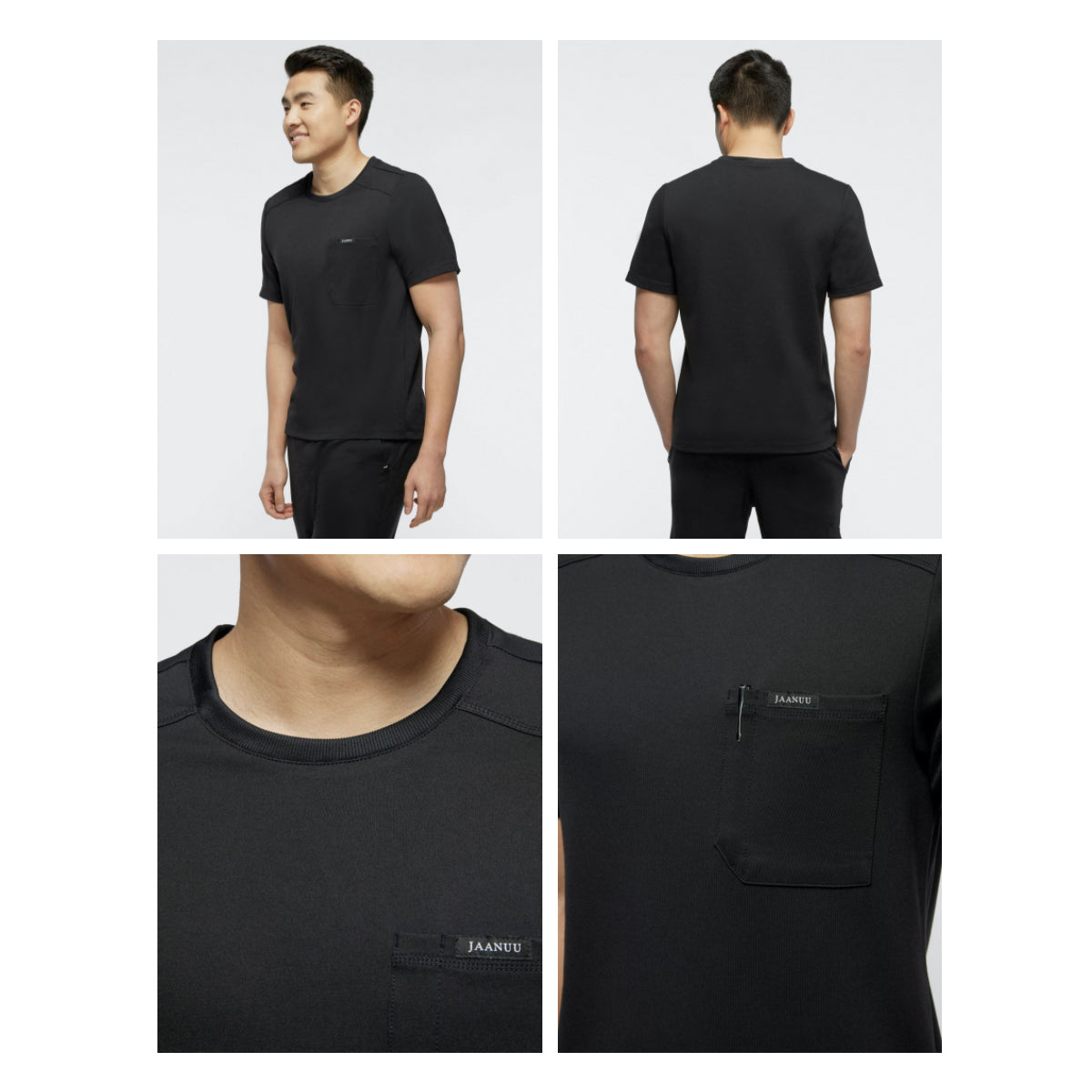 Jaanuu - Crewneck UltraSOFT Men Scrub Top (J86056)