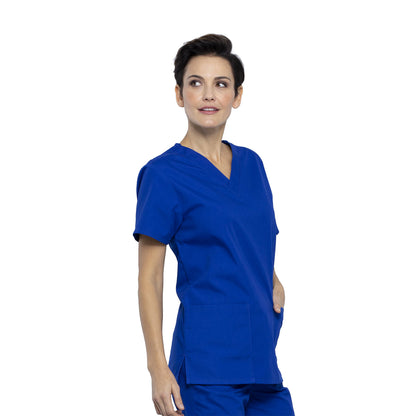 Cherokee - Unisex V-Neck Solid Scrub Top & Drawstring Scrub Pant Set (WW530C) - Uniscrubs