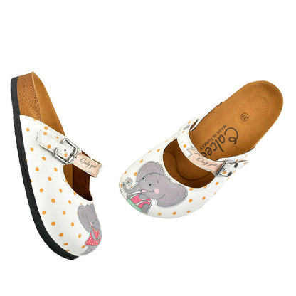 Calceo - Women's Elephant Design Clogs (CAL810) - Uniscrubs