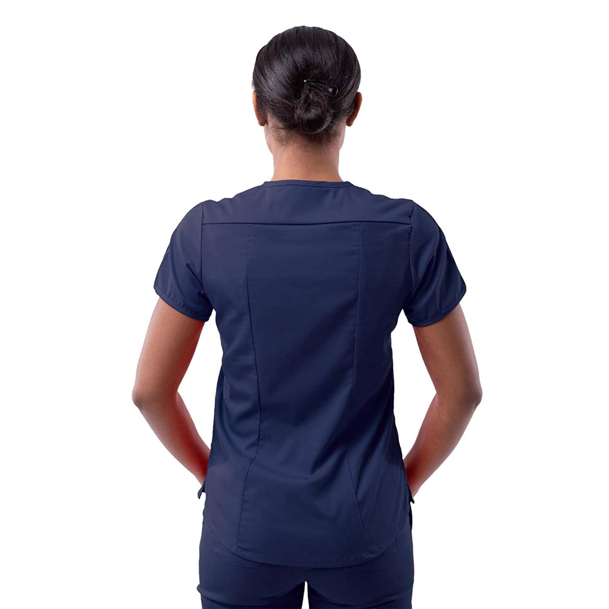 Adar - Women's Modern V-Neck Scrub Top (P7002)