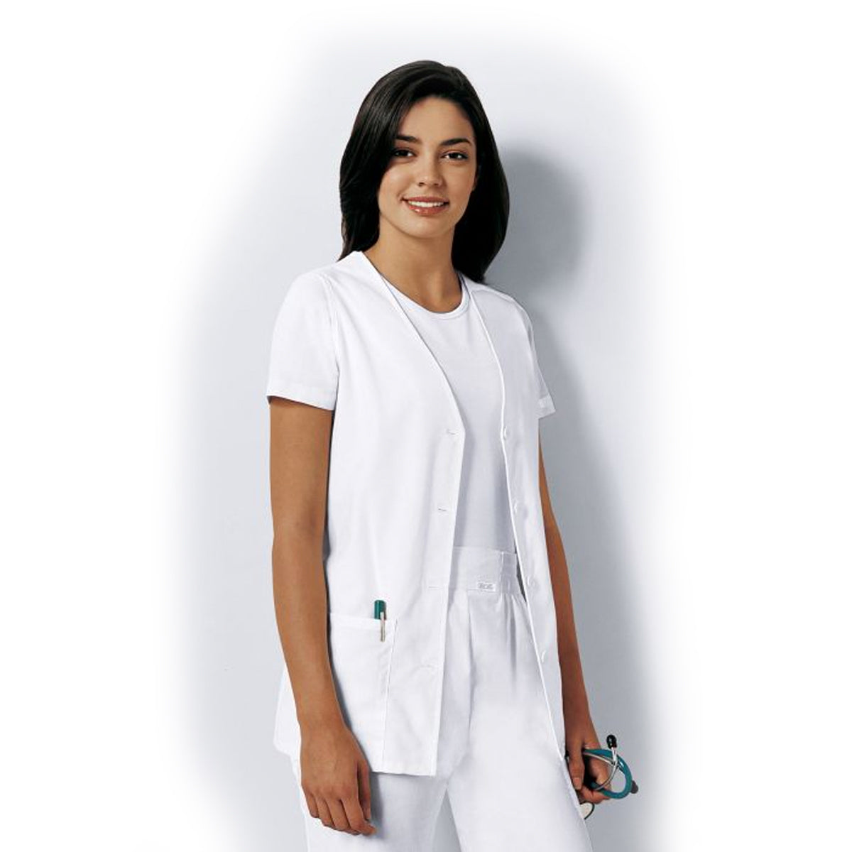 Cherokee - Women's Button Front Solid Scrub Vest (1602)