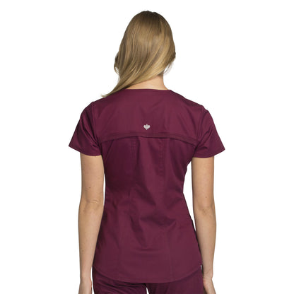 Cherokee - Women's Mock Wrap Solid Scrub Top (CK603) - Uniscrubs
