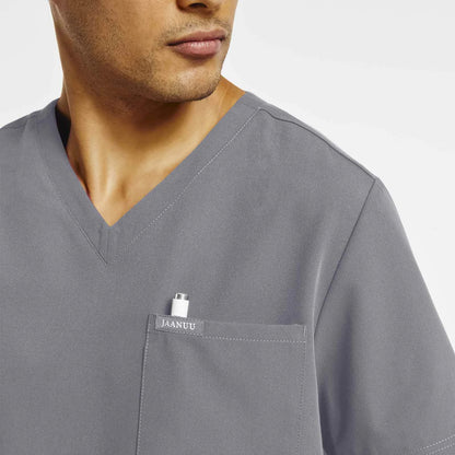 Jaanuu - Men's 2-Pocket V-Neck Top (J86032) - Uniscrubs