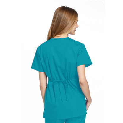 Cherokee - Women's Mock Wrap Tunic Solid Scrub Top (4801) - Uniscrubs