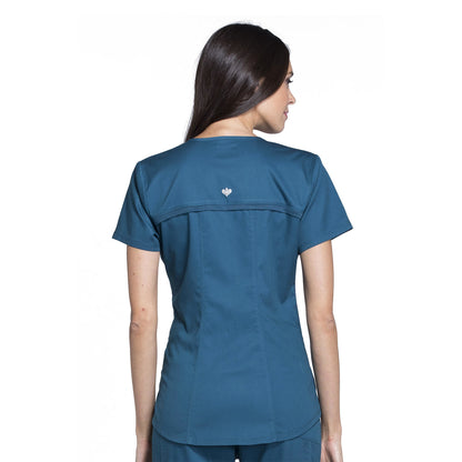 Cherokee - Women's Mock Wrap Solid Scrub Top (CK603) - Uniscrubs