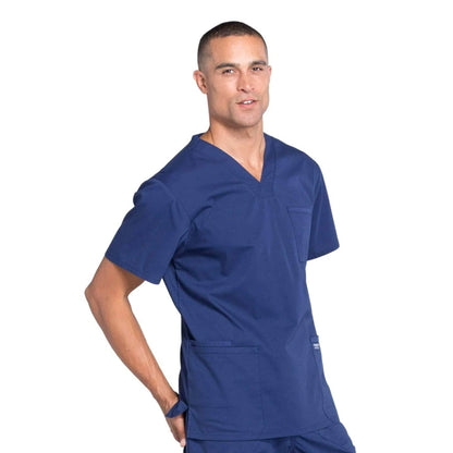 Cherokee - Men's V-Neck Utility Solid Scrub Top (WW695) - Uniscrubs