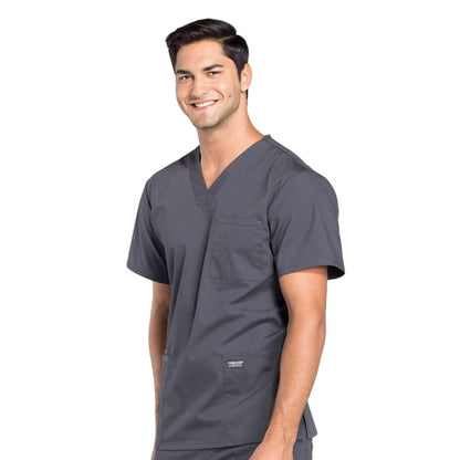 Cherokee - Men's V-Neck Utility Solid Scrub Top (WW695) - Uniscrubs
