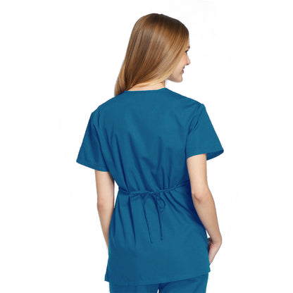 Cherokee - Women's Mock Wrap Tunic Solid Scrub Top (4801) - Uniscrubs