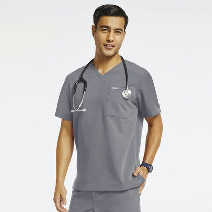 Jaanuu - Men's 2-Pocket V-Neck Top (J86032) - Uniscrubs