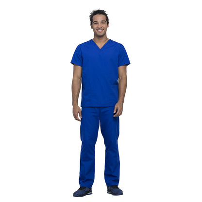 Cherokee - Unisex V-Neck Solid Scrub Top & Drawstring Scrub Pant Set (WW530C) - Uniscrubs