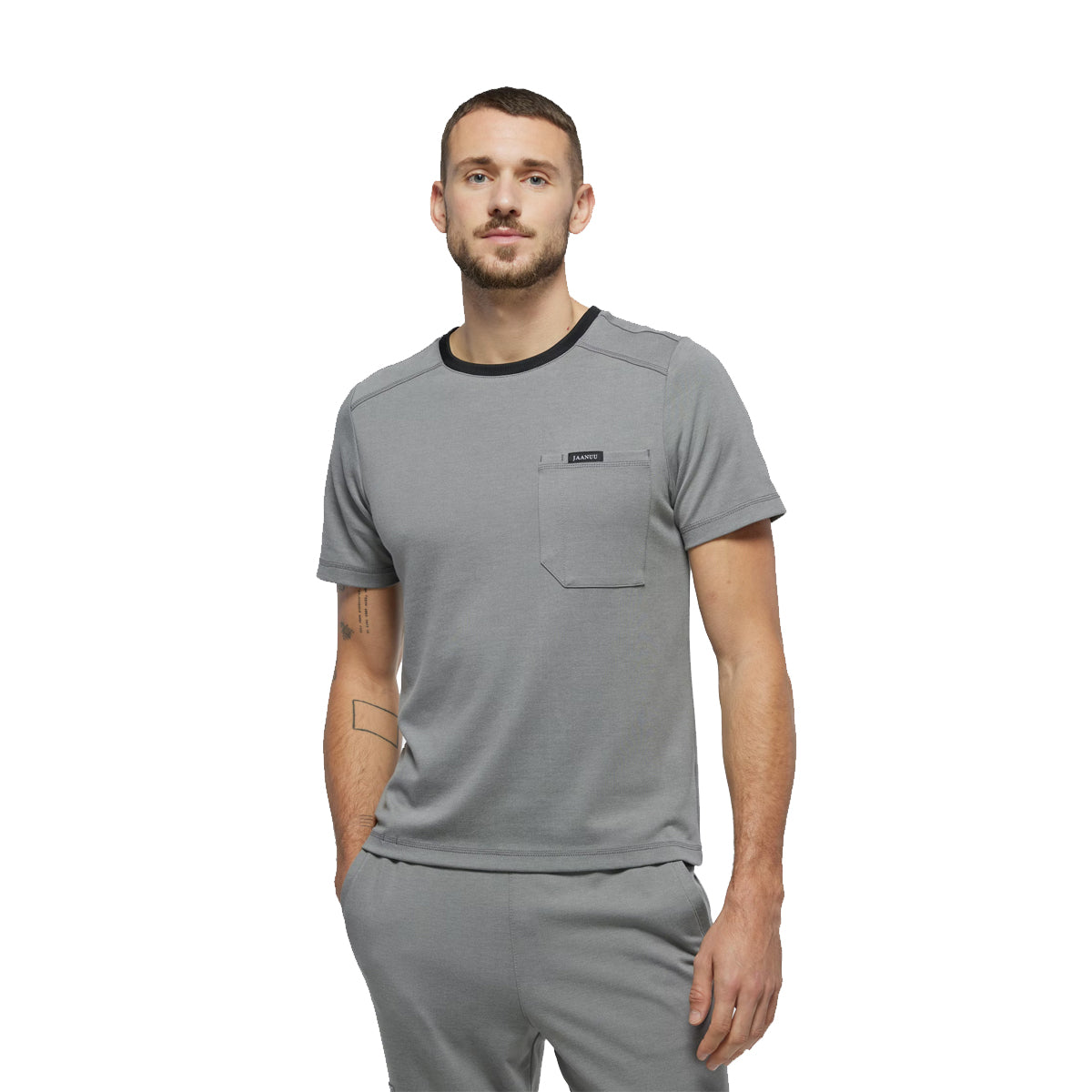 Jaanuu - Crewneck UltraSOFT Men Scrub Top (J86056)