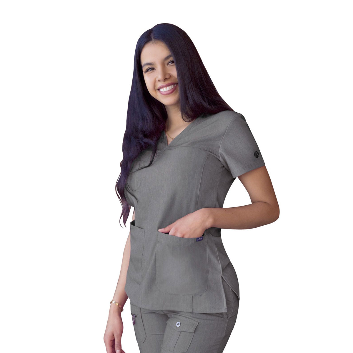 Adar - Women’s Sweetheart V-neck Scrub Top (P4210)