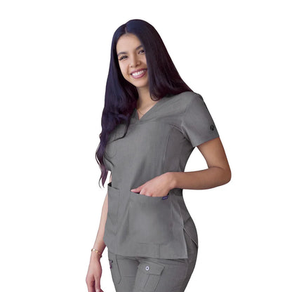 Adar - Women’s Sweetheart V-neck Scrub Top (P4210) - Uniscrubs