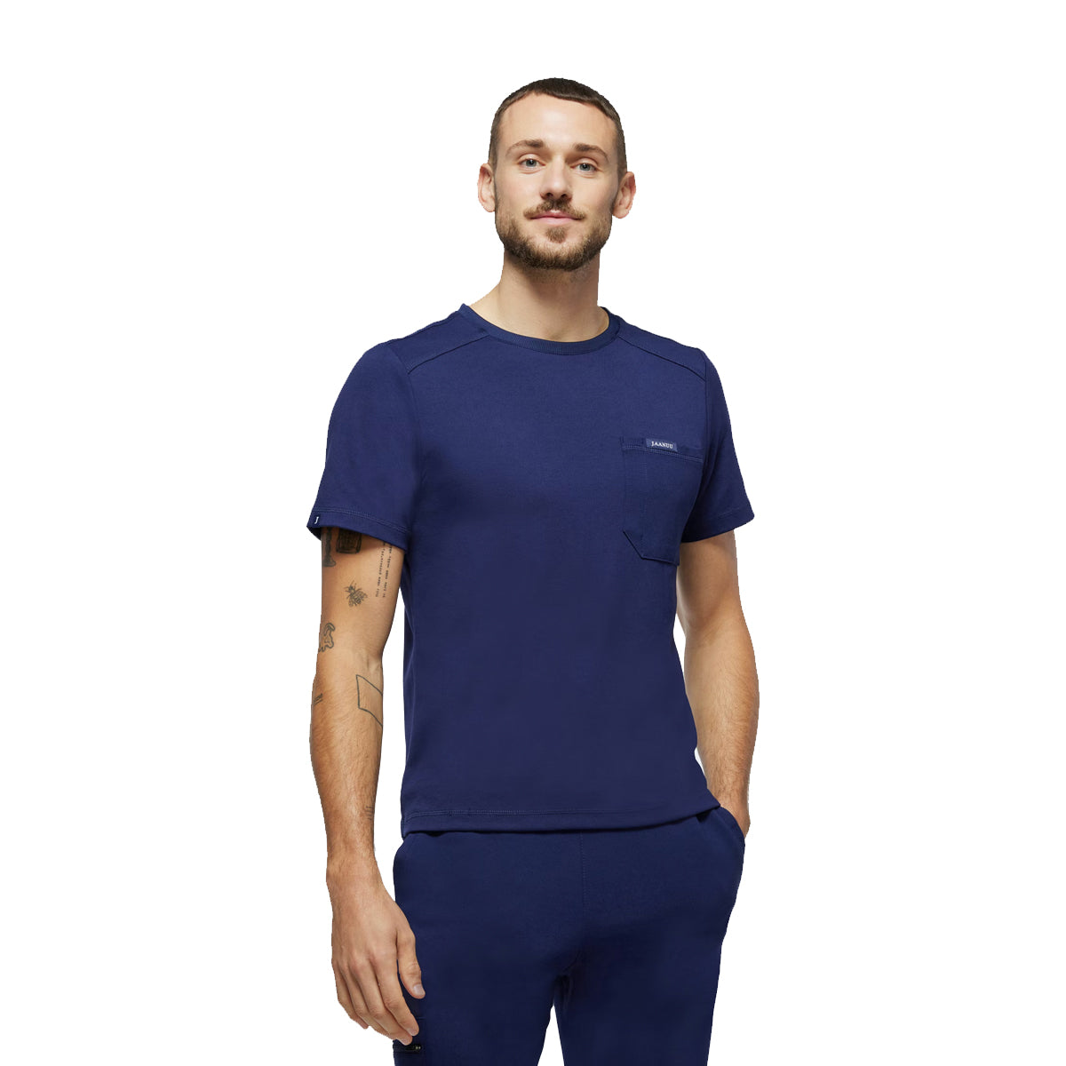 Jaanuu - Crewneck UltraSOFT Men Scrub Top (J86056)