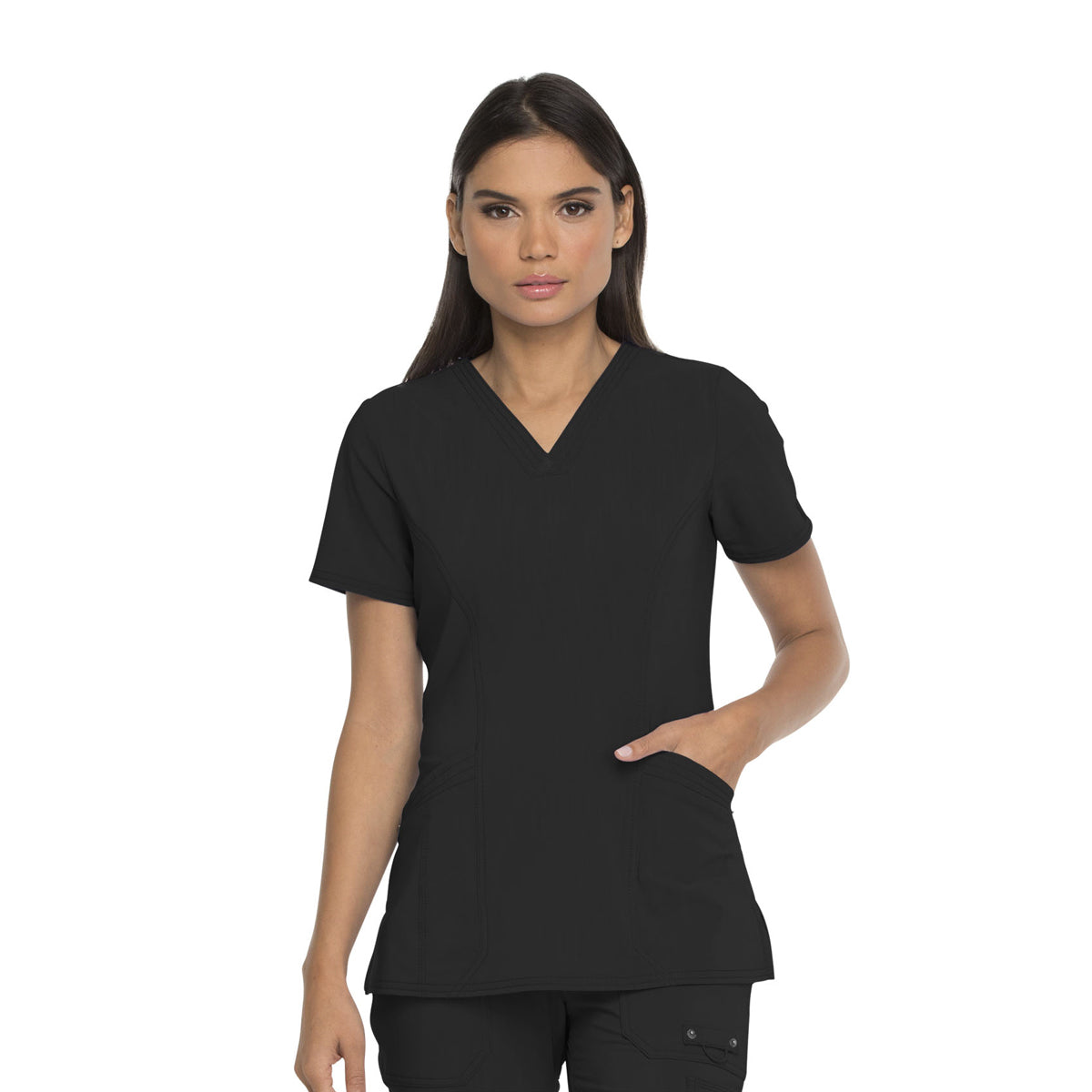 Dickies -  Advance Women Scrubs Top V-Neck with Patch Pockets (DK755)