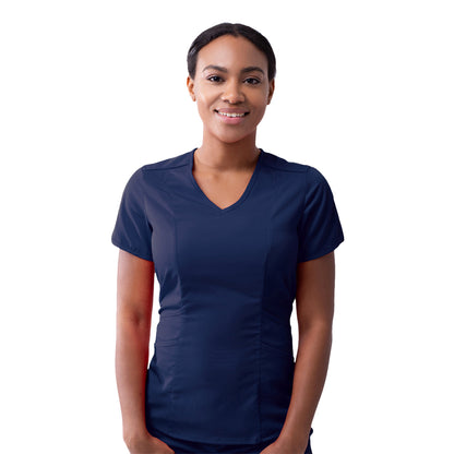 Adar - Women's Modern V-Neck Scrub Top (P7002) - Uniscrubs