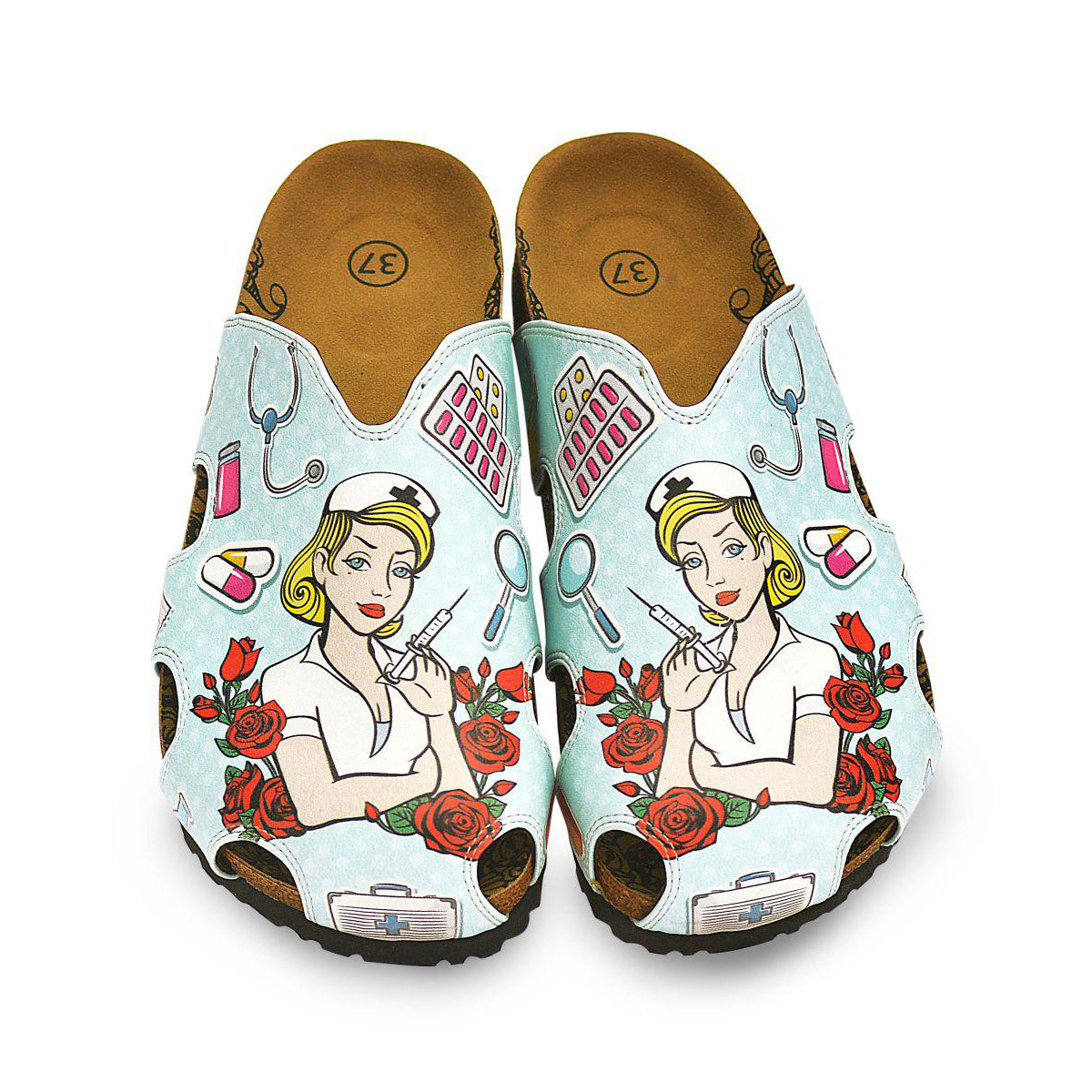 Calceo - Blue Nurse Clogs (WCAL603) - Uniscrubs