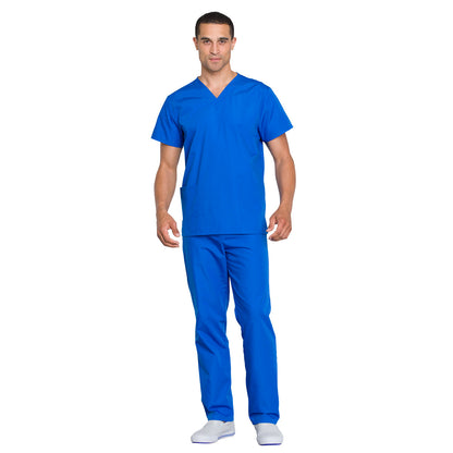 Cherokee - Unisex V-Neck Solid Scrub Top & Drawstring Scrub Pant Set (WW530C) - Uniscrubs