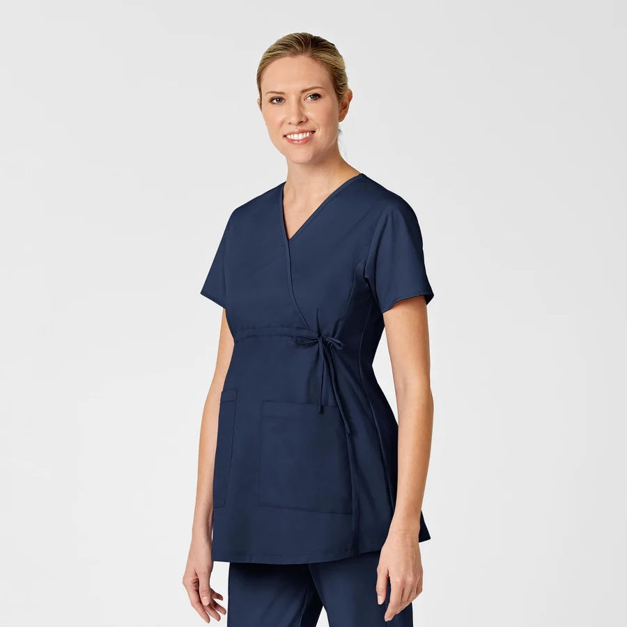 Wonderwink - Maternity Mock Wrap Scrub Top (145)