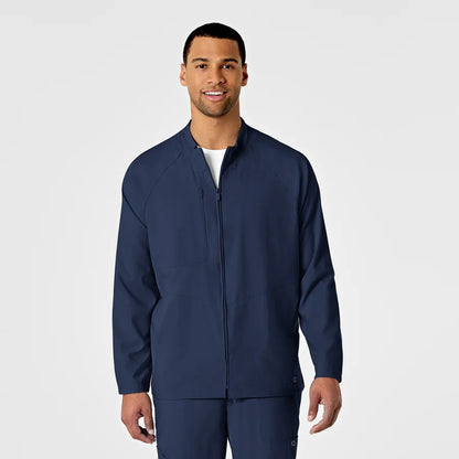 Wonderwink - W123 Mens Zip Front Warm Up Scrub Jacket (8355) - Uniscrubs