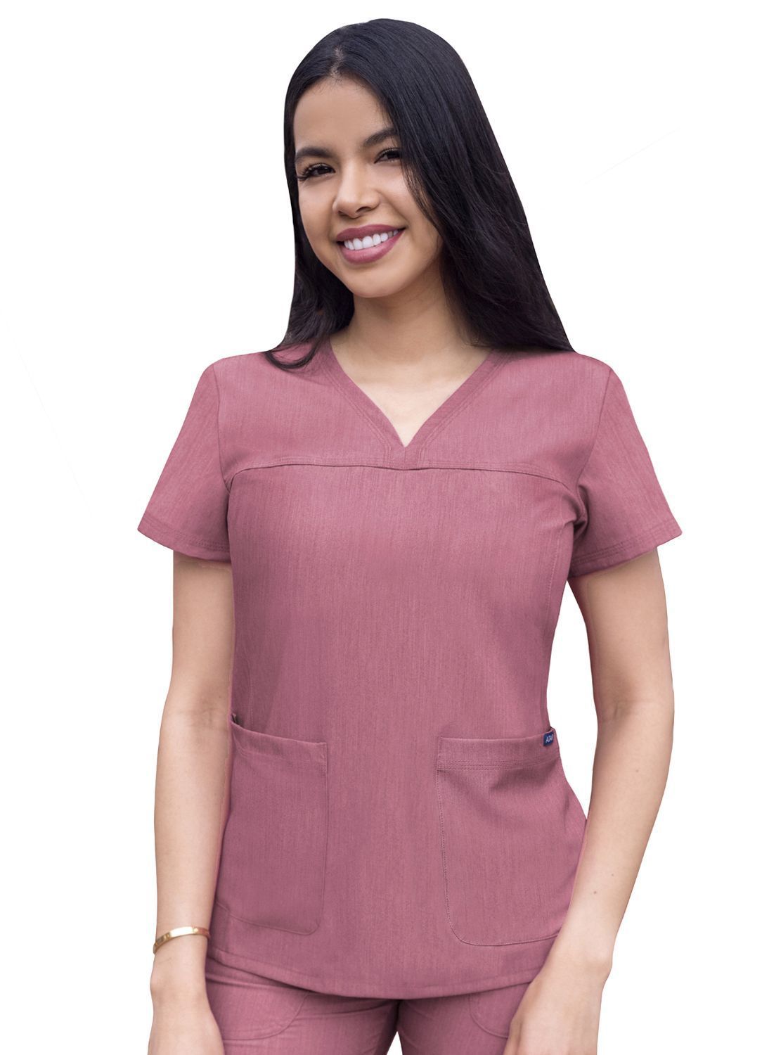 Adar - Women’s Sweetheart V-neck Scrub Top (P4210)