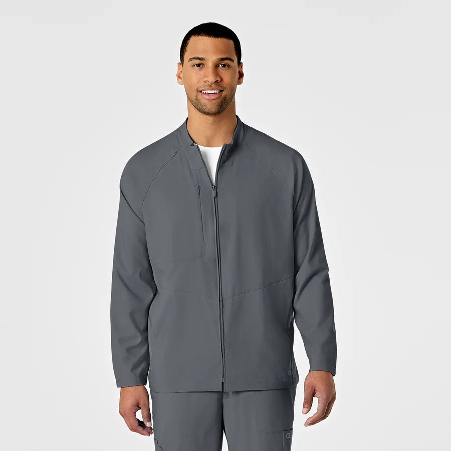 Wonderwink - W123 Mens Zip Front Warm Up Scrub Jacket (8355)